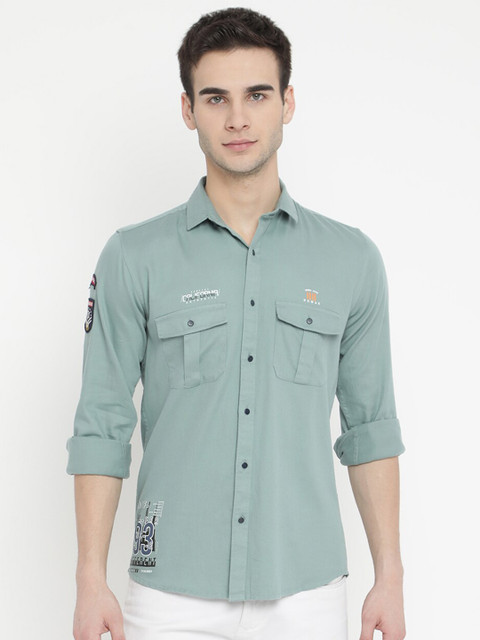 

V2 Value & Variety Men Green Casual Shirt