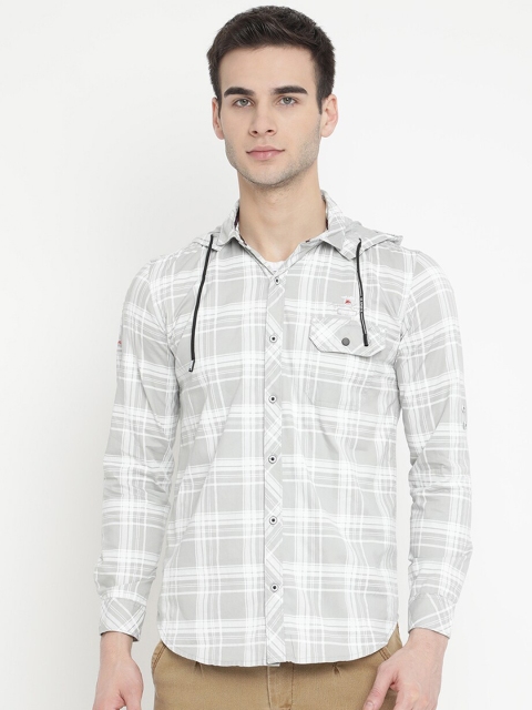 

V2 Value & Variety Men Grey Tartan Checks Checked Casual Shirt