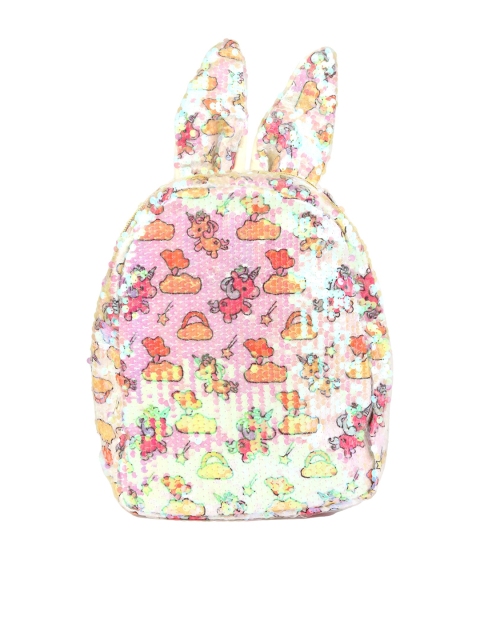 

Spiky Kids White & Pink Graphic Backpack