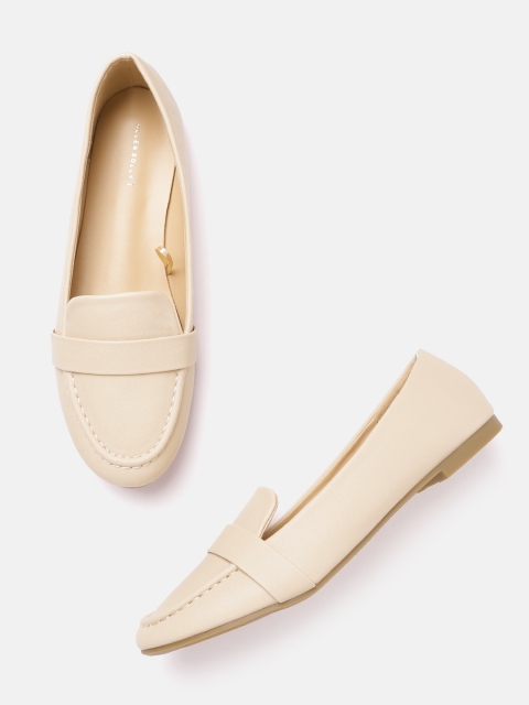 

Allen Solly Women Cream-Coloured Solid Ballerinas