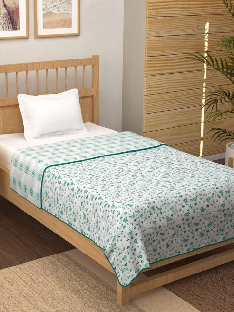 

Story@home Blue & White Set of 3 Floral AC Room Single Bed Comforter