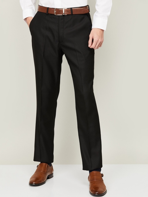 

CODE by Lifestyle Men Black Cotton Formal Trousers
