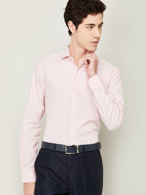

CODE by Lifestyle Men Pink Printed Cotton Formal Shirt