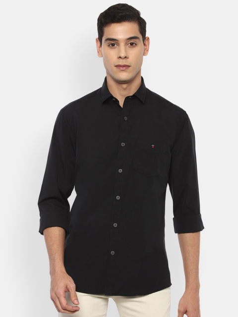 

Louis Philippe Sport Men Black Slim Fit Solid Cotton Casual Shirt