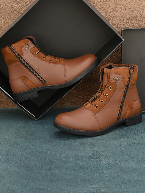 

The Roadster Lifestyle Co Men Tan Flat Boots