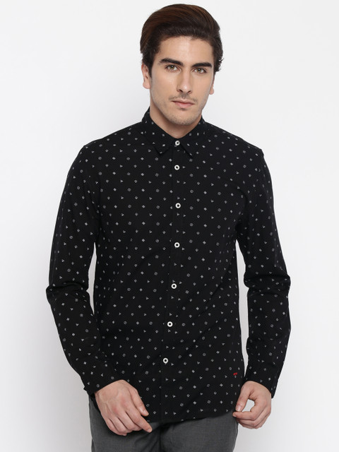 

Jack & Jones Black Printed Casual Shirt
