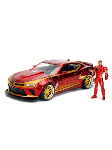 

Jada Toys Red Hollywood Rides 2016 Chevy Camaro With Iron Man Figure