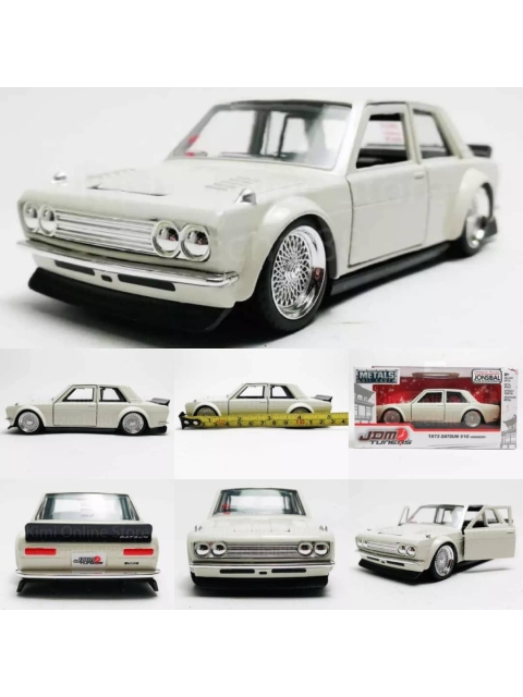 

Jada Toys Off-White JDM Tuners 1973 Datsun 510 Die-Cast Car