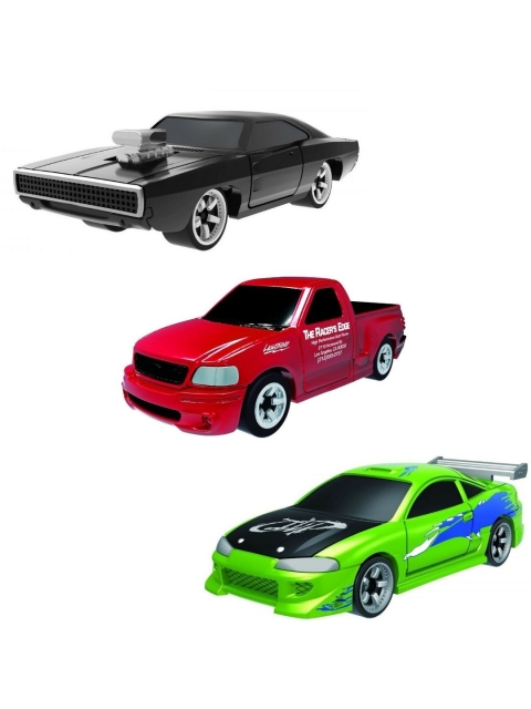 

Jada Toys Kids Red & Green Fast & Furious Nano Die-Cast Cars, Black