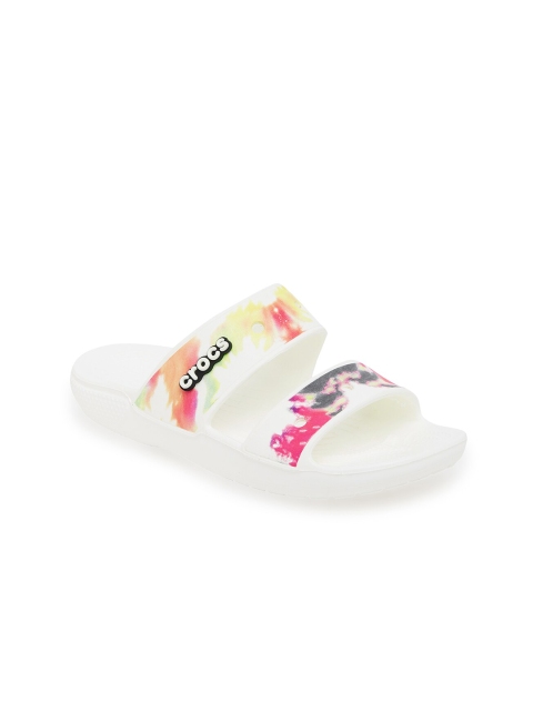 

Crocs Unisex White & Pink Comfort Sandals