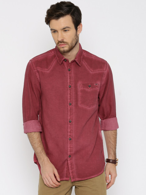 

Jack & Jones Men Red Slim Fit Faded Casual Shirt