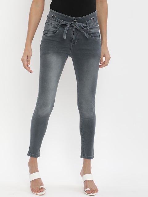 

V2 Value & Variety Women Grey Mildly Distressed Light Fade Regular Fit Stretchable Jeans