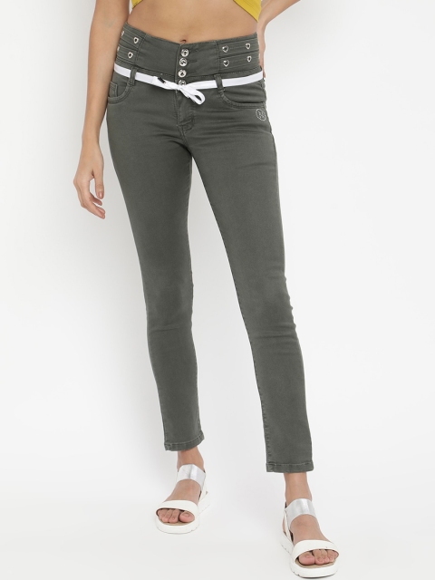 

V2 Value & Variety Women Olive Green Jeans