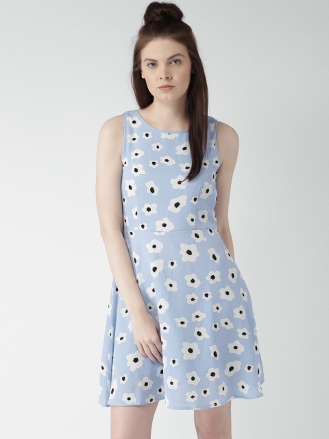 

Mast & Harbour Women Blue & White Printed Fit & Flare Dress