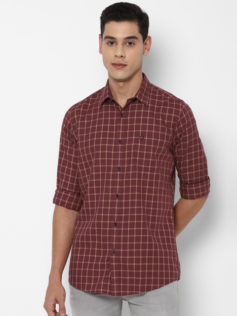 

Allen Solly Men Maroon Slim Fit Checked Casual Shirt