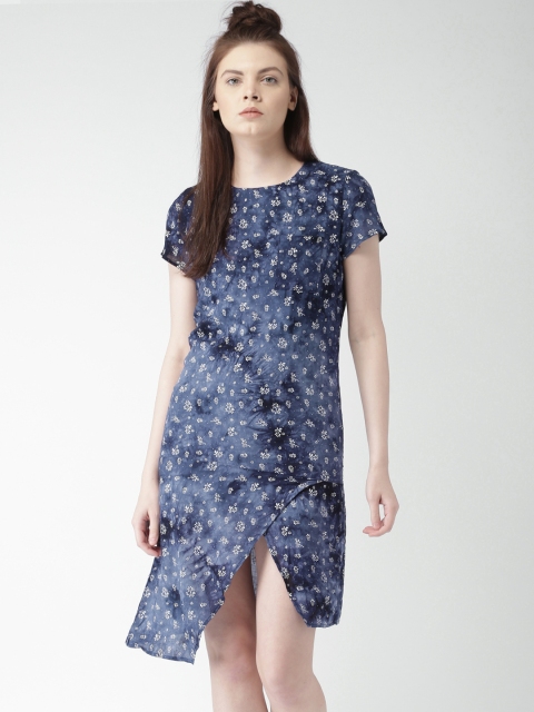 

Mast & Harbour Women Navy Printed Sheath Dress, Navy blue