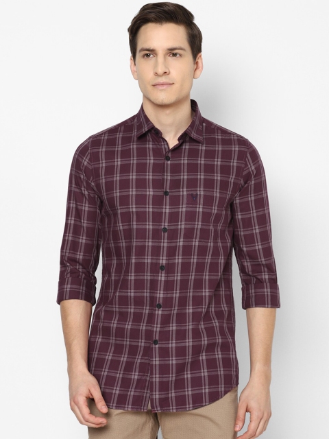 

Allen Solly Men Maroon Slim Fit Checked Casual Shirt