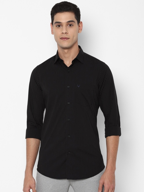 

Allen Solly Men Black Slim Fit Pinstripes Striped Casual Shirt