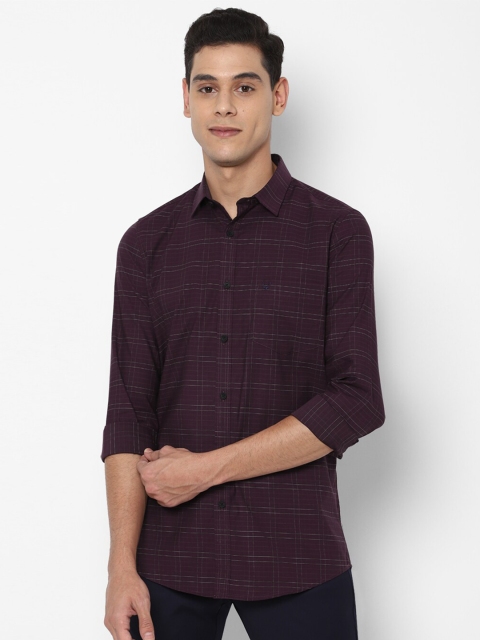 

Allen Solly Men Maroon Slim Fit Checked Casual Shirt