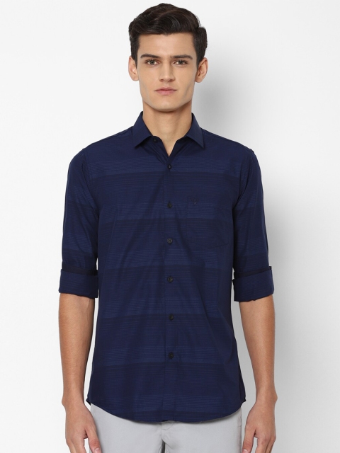 

Allen Solly Men Navy Blue Slim Fit Horizontal Striped Casual Shirt
