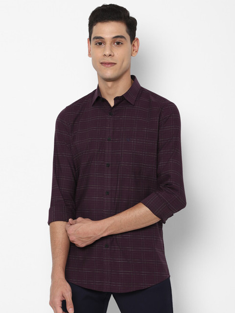 

Allen Solly Men Purple Slim Fit Checked Casual Shirt