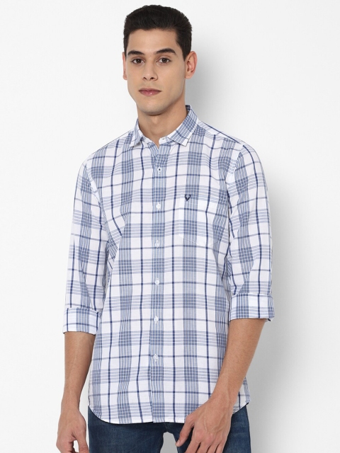 

Allen Solly Men White Slim Fit Tartan Checked Casual Shirt