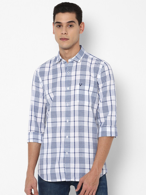 

Allen Solly Men White Slim Fit Checked Casual Shirt