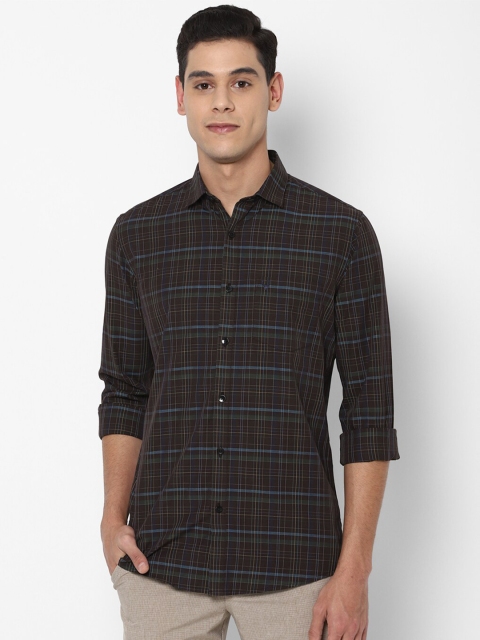 

Allen Solly Men Brown Slim Fit Checked Casual Shirt