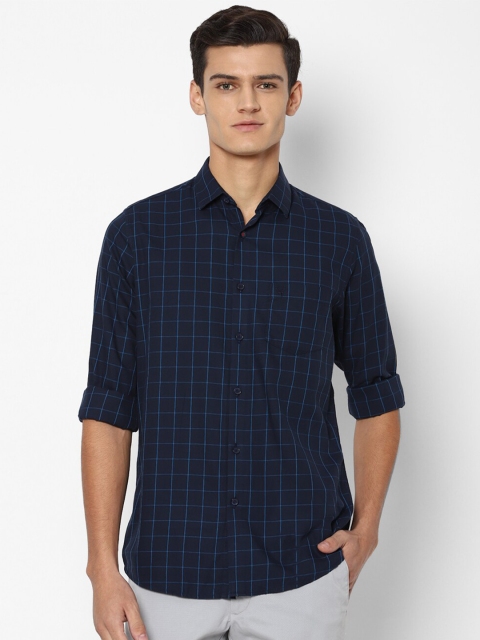 

Allen Solly Men Navy Blue Slim Fit Checked Casual Shirt