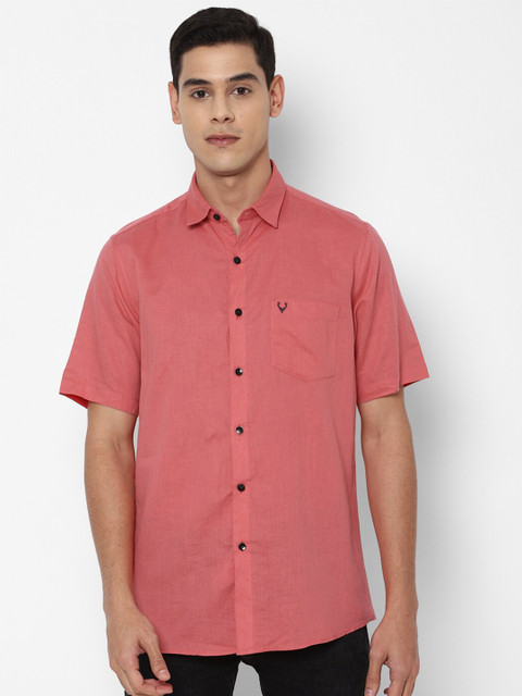 

Allen Solly Men Pink Slim Fit Casual Shirt
