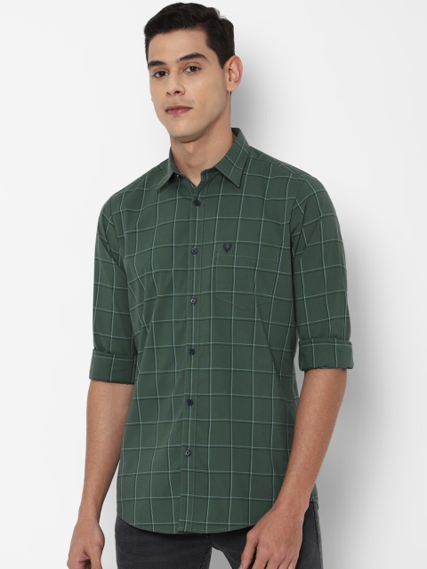 

Allen Solly Men Green & Black Slim Fit Checked Casual Shirt