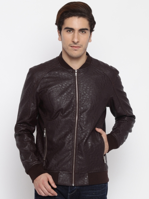 

Jack & Jones Brown Biker Jacket