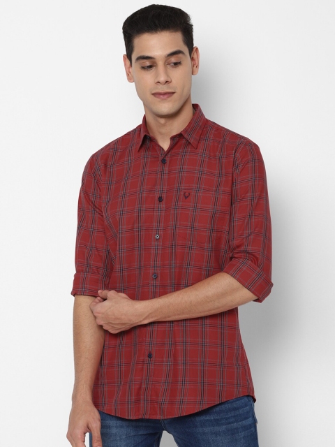 

Allen Solly Men Maroon Slim Fit Checked Casual Shirt