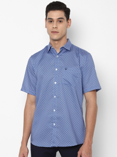 

Allen Solly Men Blue Slim Fit Printed Cotton Casual Shirt