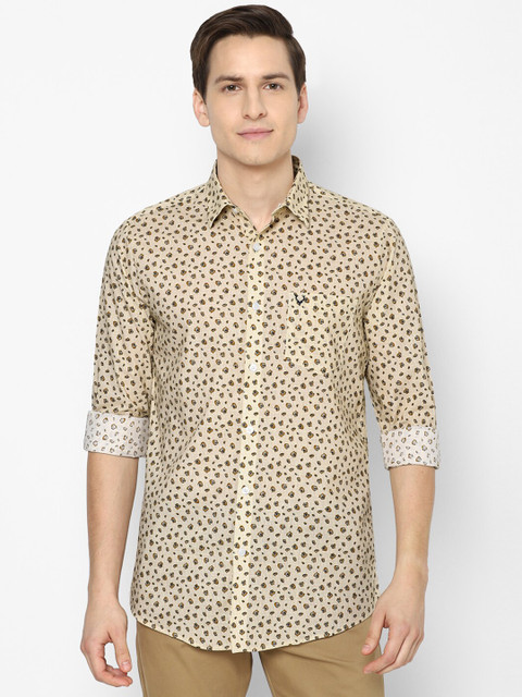 

Allen Solly Men Beige Slim Fit Floral Printed Casual Shirt