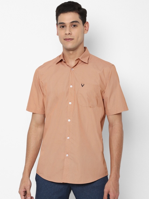 

Allen Solly Men Orange Slim Fit Printed Casual Shirt