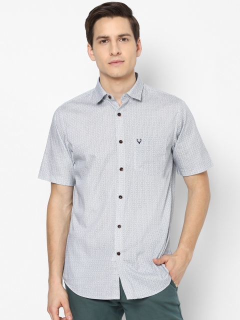 

Allen Solly Men Grey Slim Fit Printed Casual Shirt