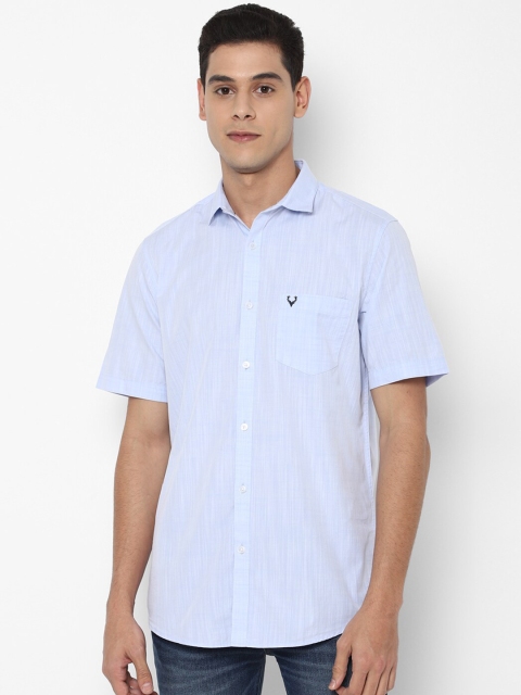 

Allen Solly Men Blue Slim Fit Casual Pure Cotton Shirt