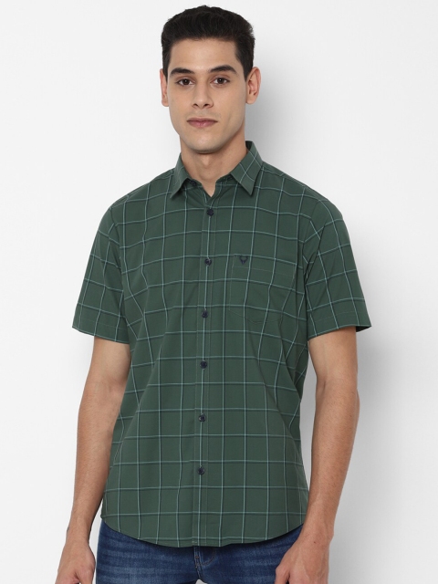 

Allen Solly Men Green Slim Fit Slim Fit Checked Casual Shirt