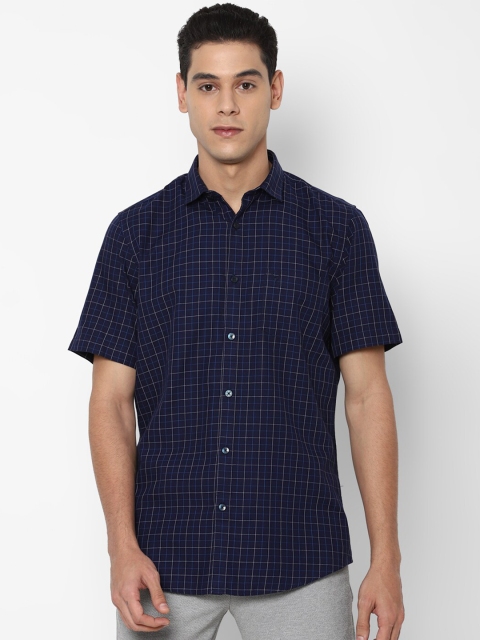 

Allen Solly Men Navy Blue Slim Fit Slim Fit Checked Casual Shirt