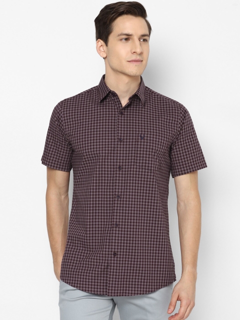 

Allen Solly Men Maroon Slim Fit Checked Casual Shirt