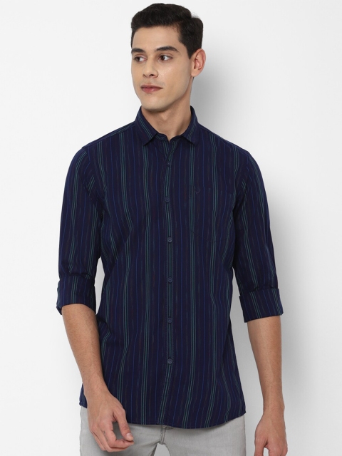 

Allen Solly Sport Men Navy Blue Striped Casual Shirt