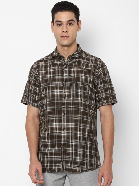 

Allen Solly Sport Men Brown Tartan Checks Checked Casual Shirt