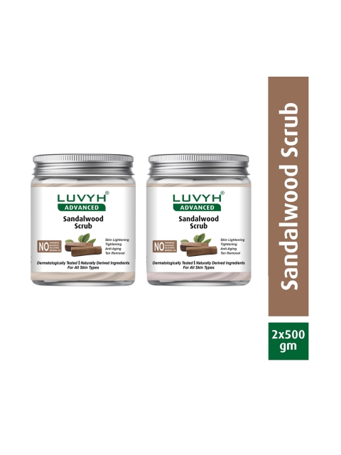 

LUVYH Pack Of 2 Sandalwood Scrub - 500 g Each, White