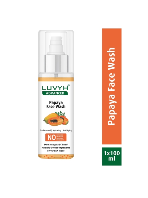 

LUVYH Papaya Face Wash - 100ml, Orange
