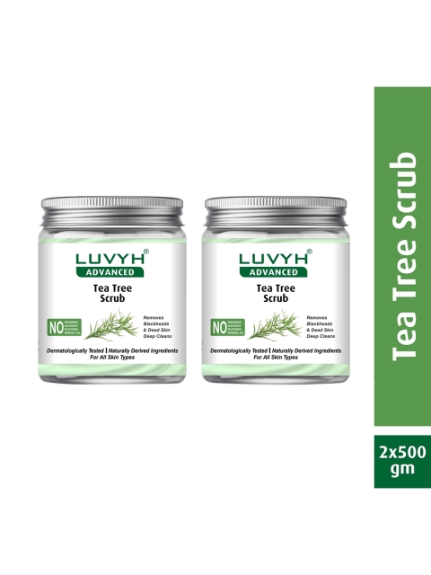 

LUVYH Pack Of 2 Tea Tree Scrub 500 Gm, Green