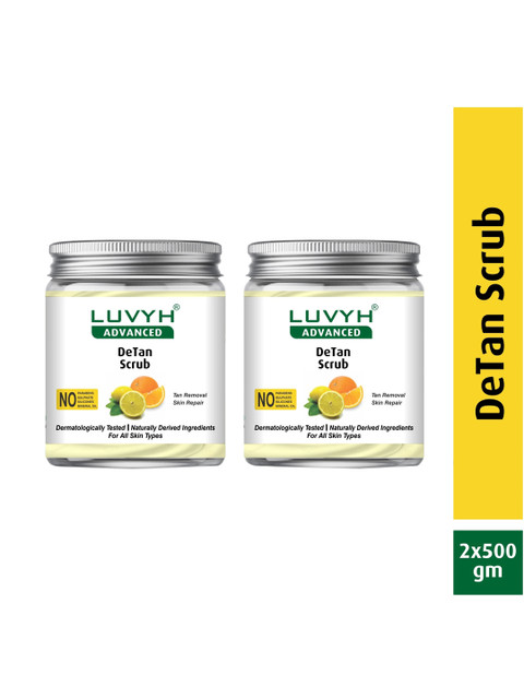 

LUVYH Pack of 2 DeTan Scrub - 500g Each, White