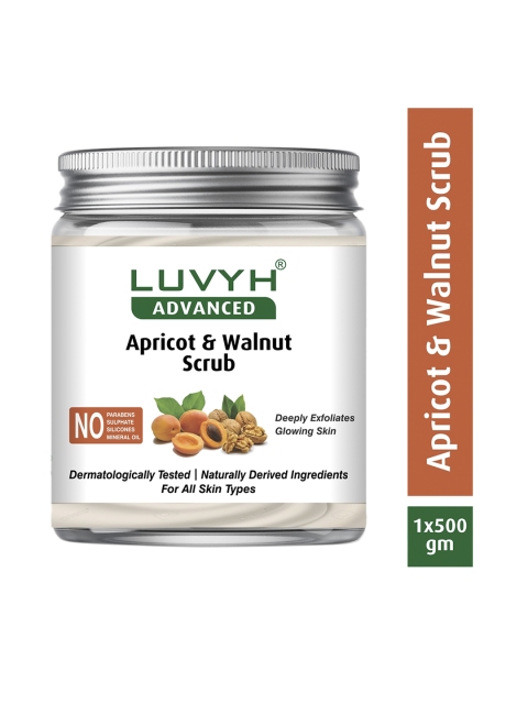 

LUVYH Apricot & Walnut Scrub - 500 gm, Cream