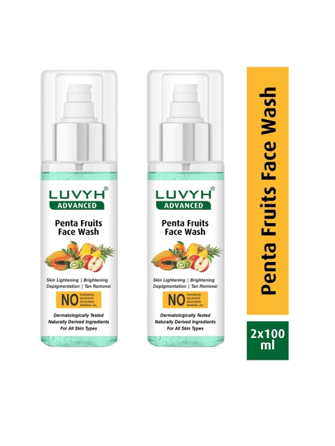 

LUVYH Pack Of 2 Penta Fruits Face Wash - 100ml Each, White