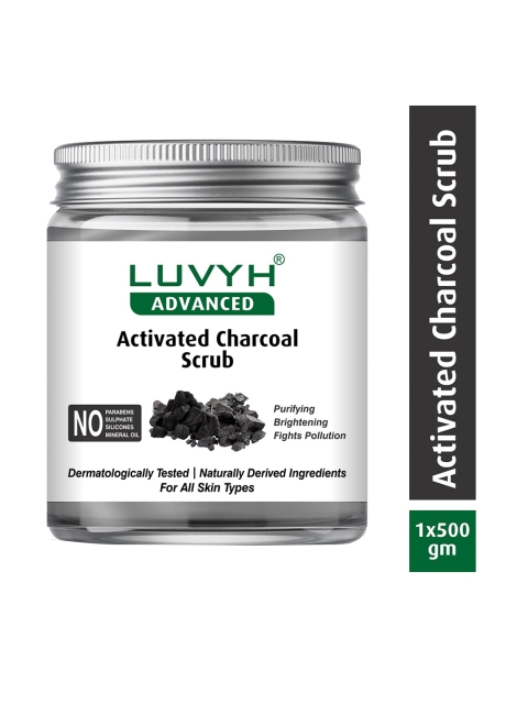 

LUVYH Activated Charcoal Scrub - 500 gm, Grey